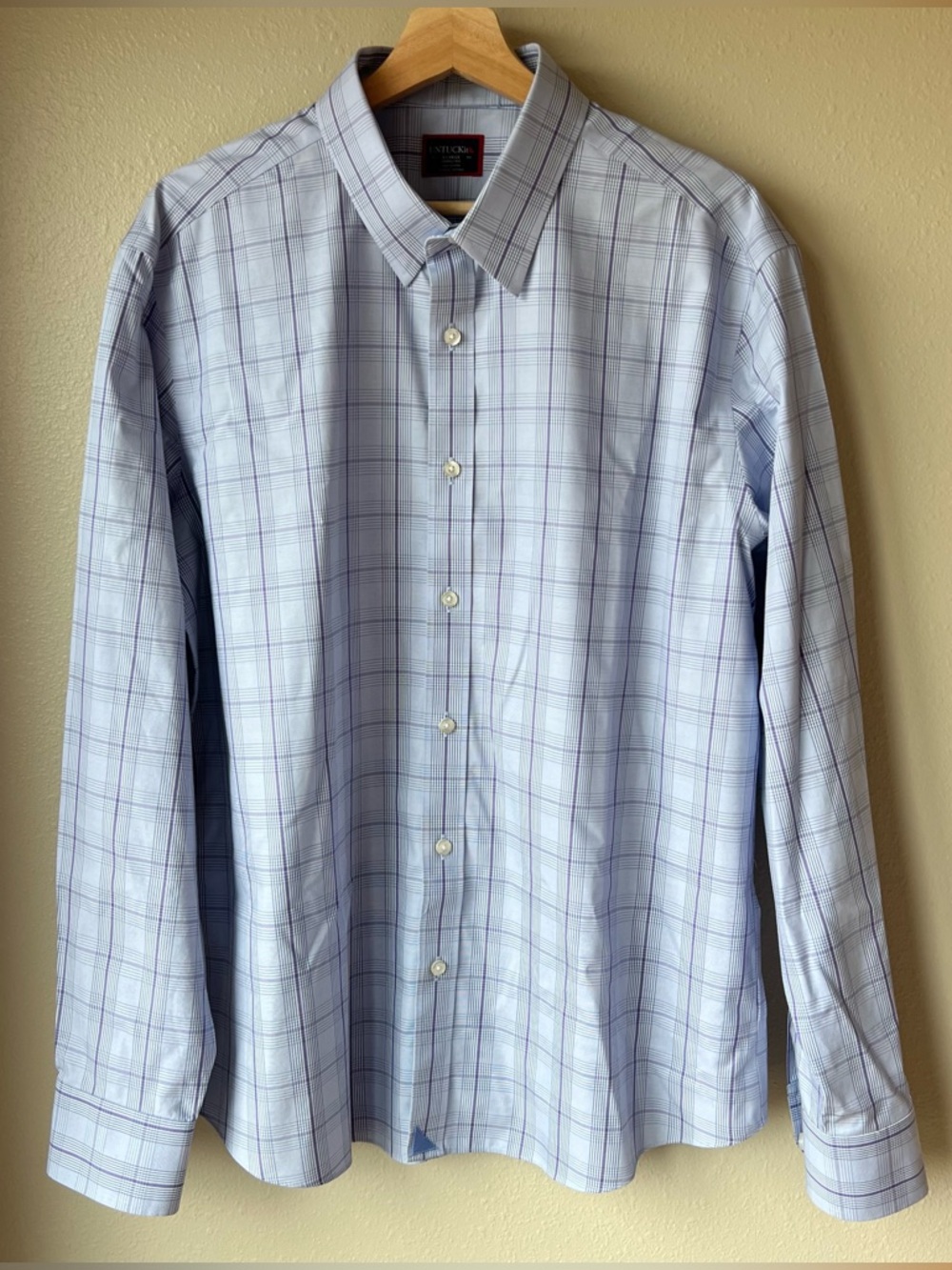 UNTUCKit Salisire Shirt Mens XL Purple Blue Long Sleeve Button Up Wrinkle Free